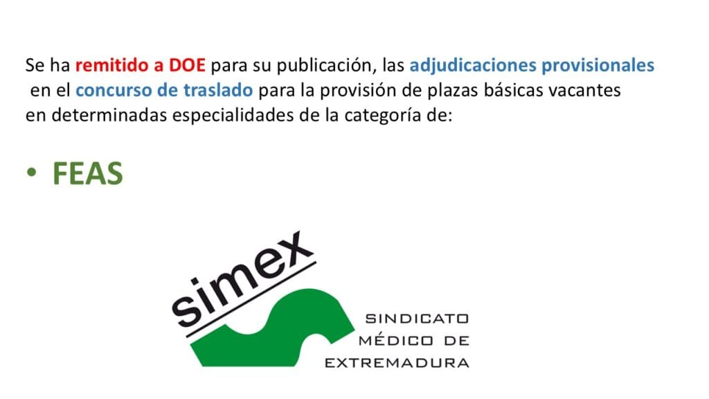 Adjudicaciones concurso de traslados 2025